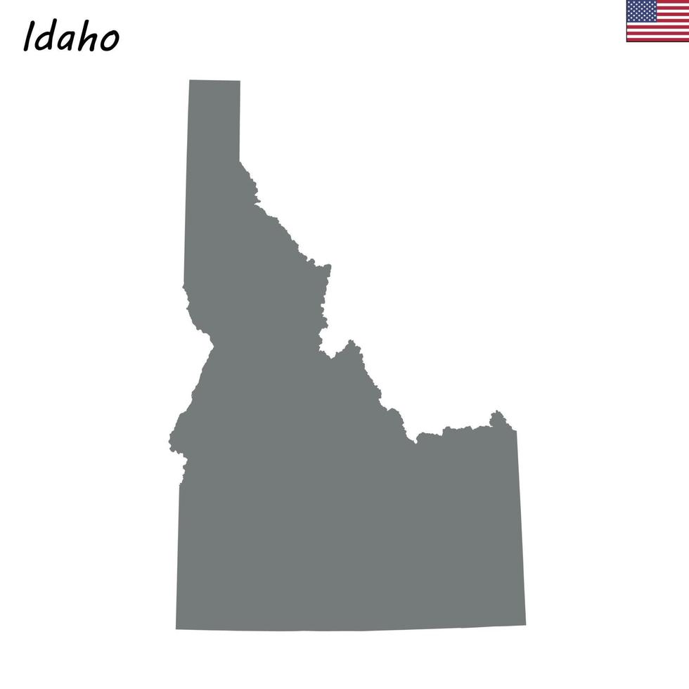 High Quality map state of United States vector