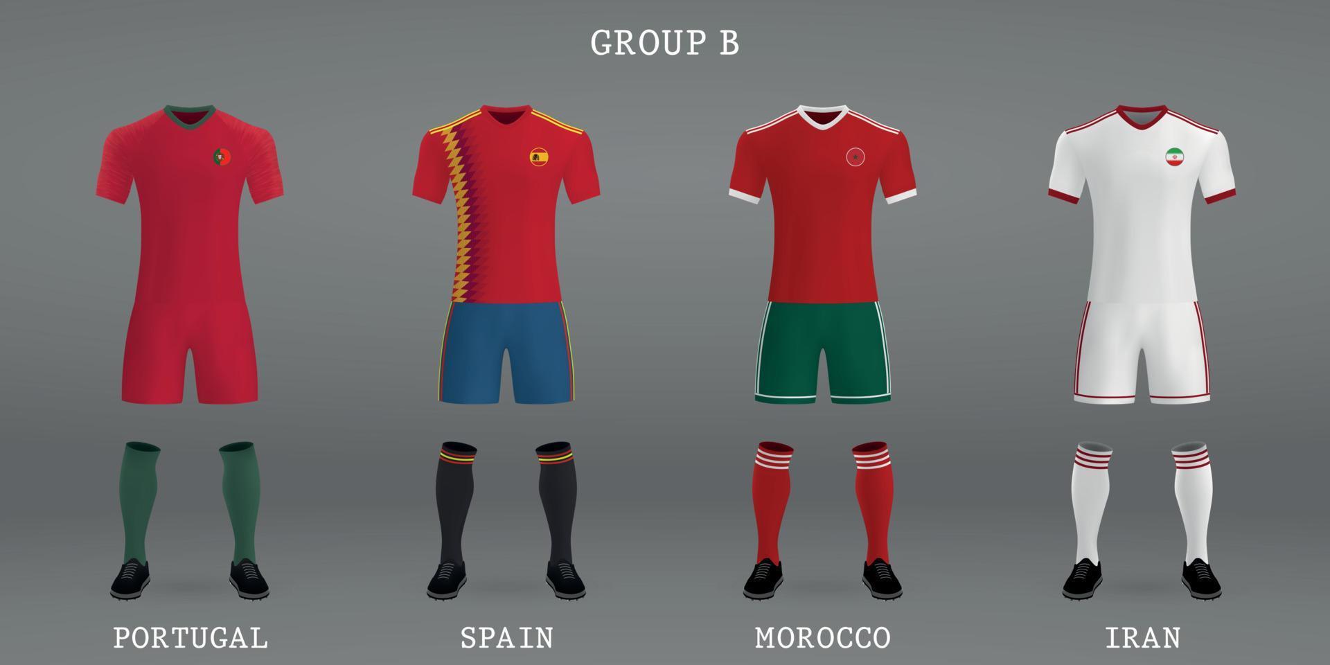 Set of football kit vector