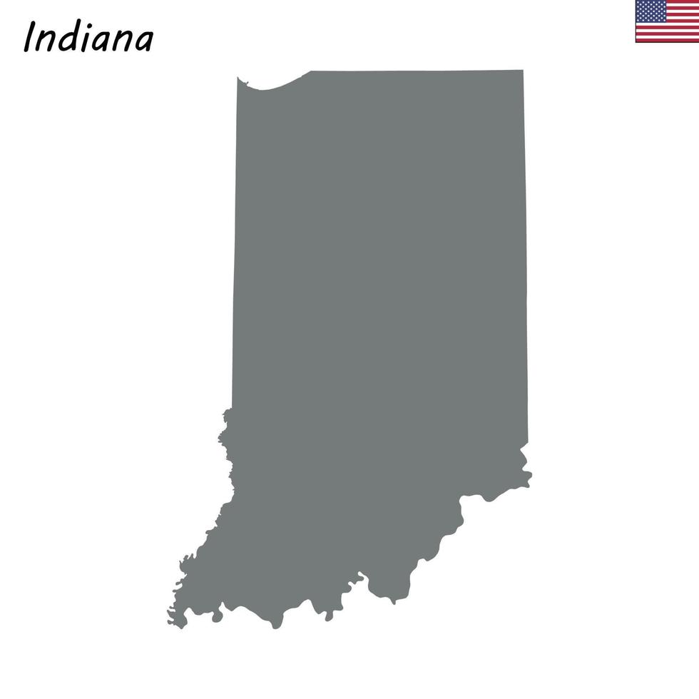 High Quality map state of United States vector