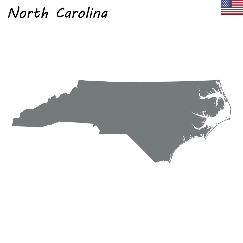 High Quality map state of United States vector