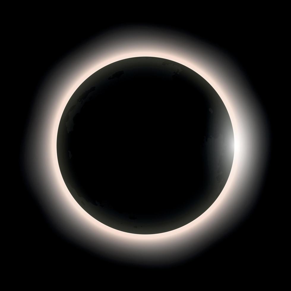 eclipse solar total, eclipse de sol vector