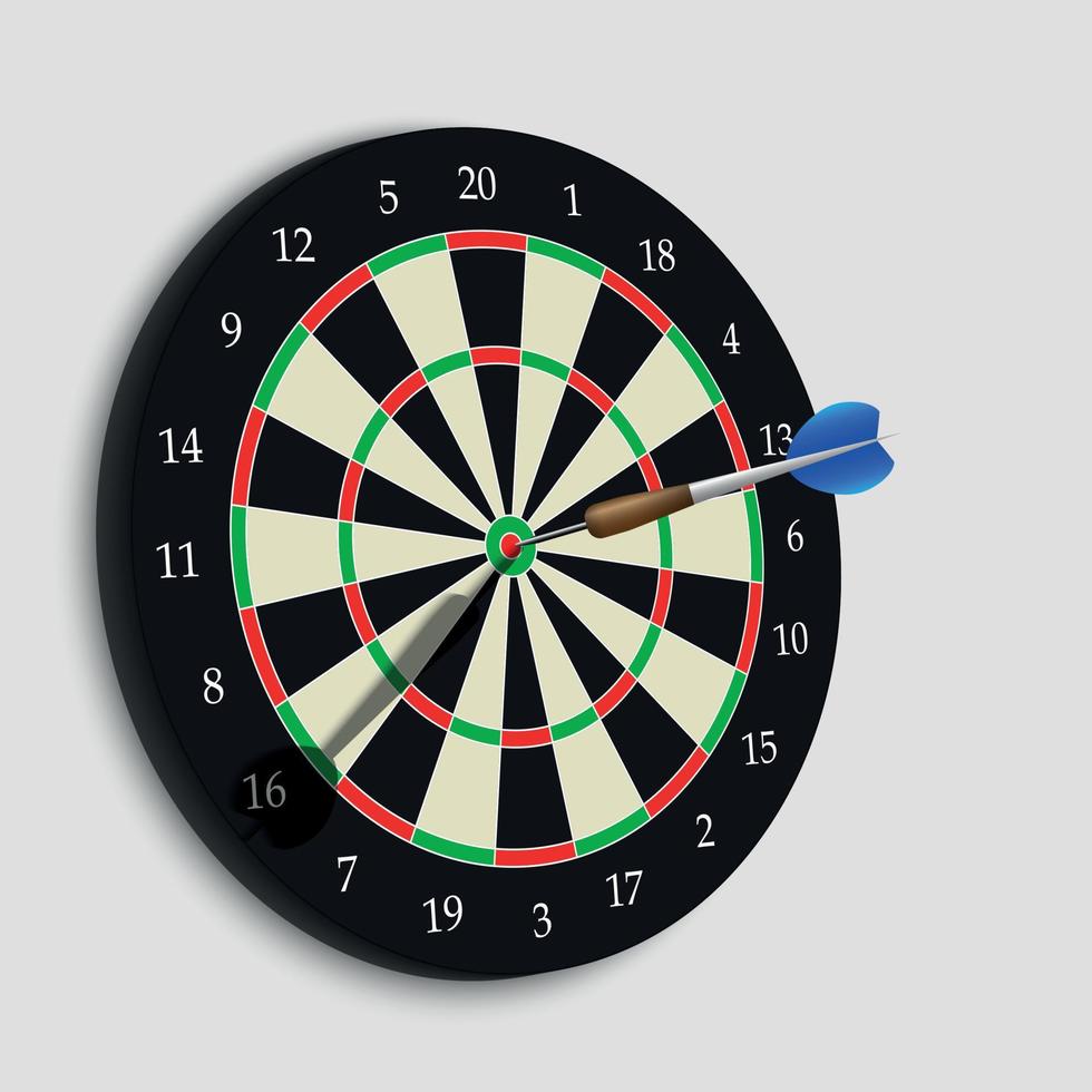 Realistic target, 3D illustration . Vector illustration