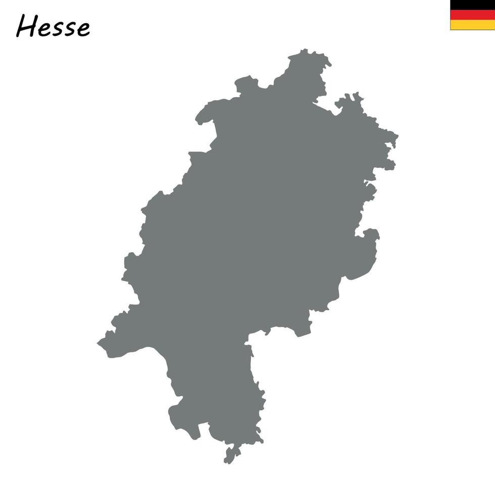 mapa de alta calidad es un estado de Alemania vector