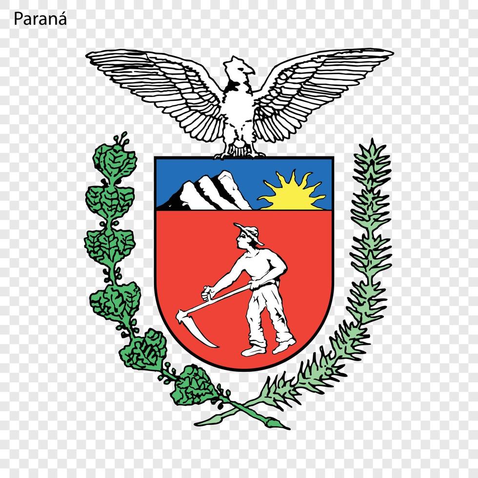 escudo de armas de paraná vector