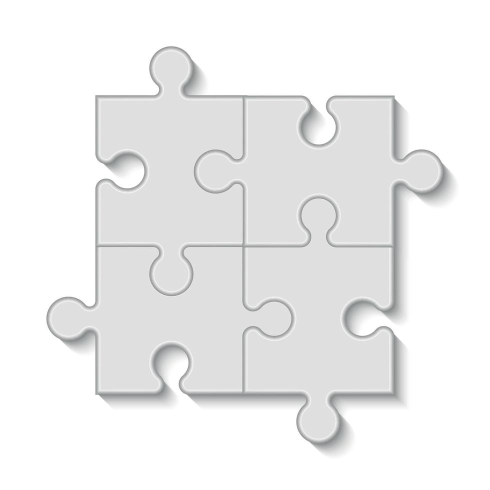 Puzzle piece business presentation . Vector illustration