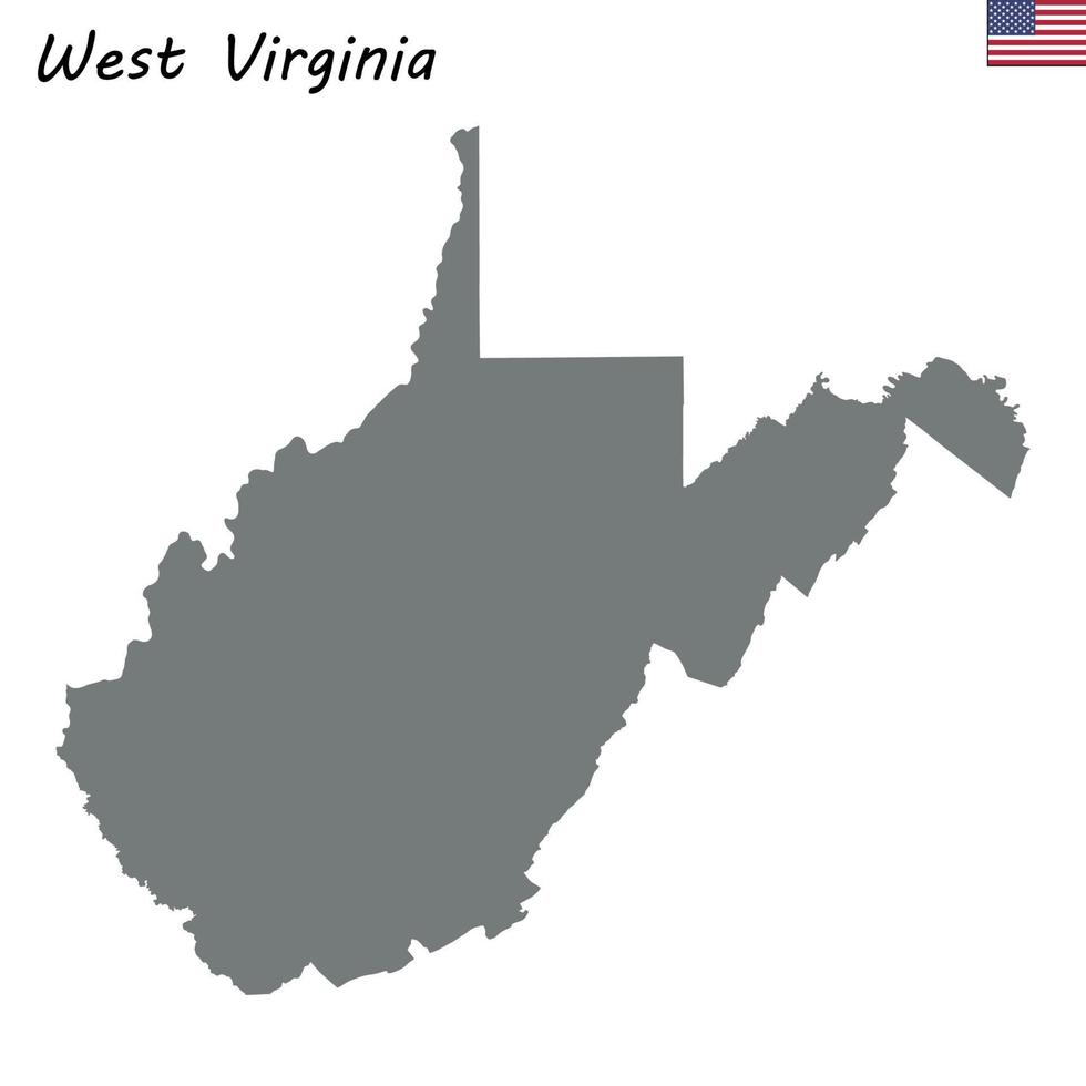 High Quality map state of United States vector