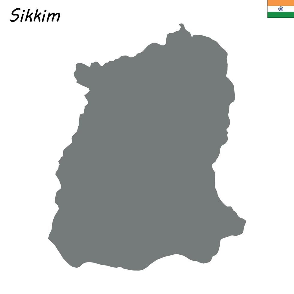 map of state of India vector