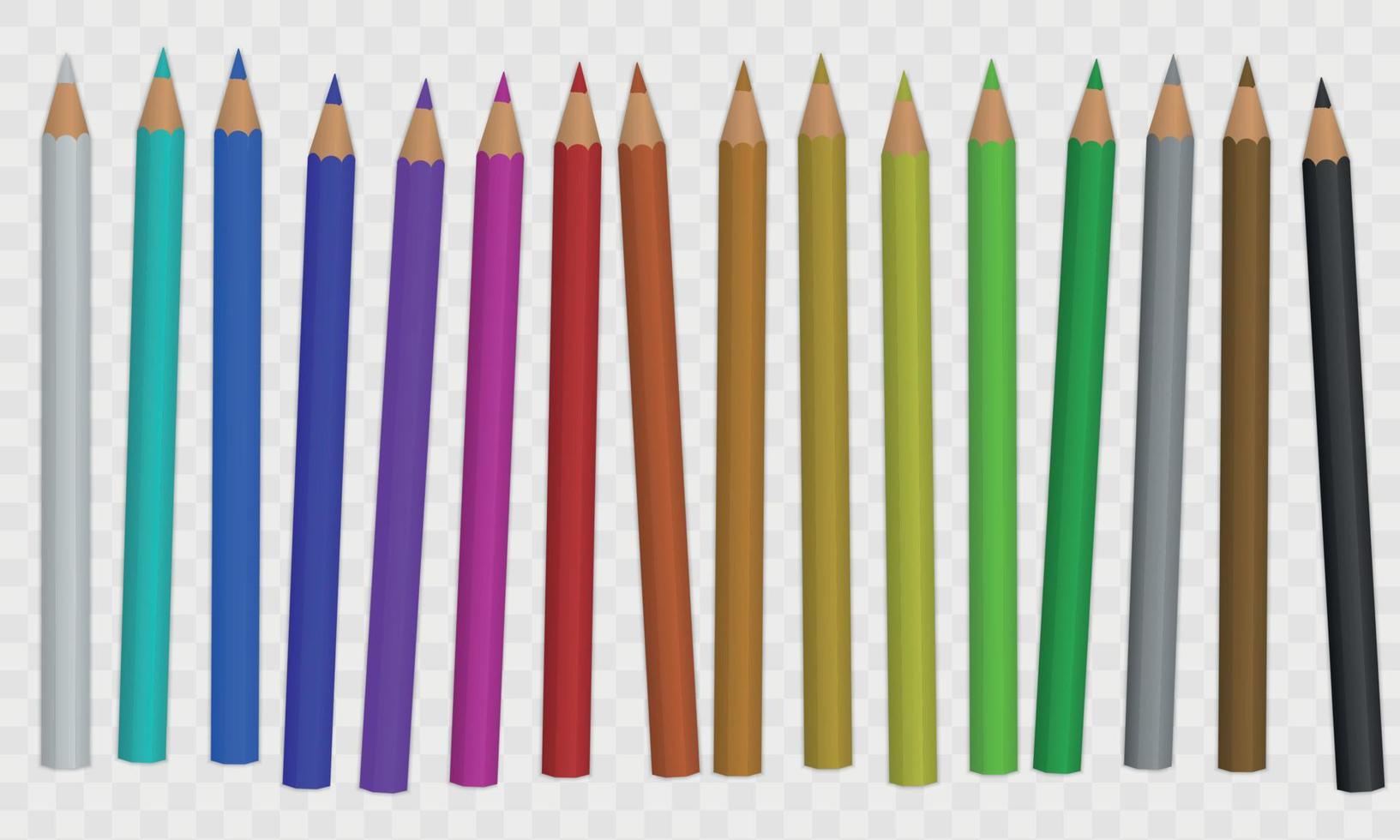 Set of color pencil . Vector illustration