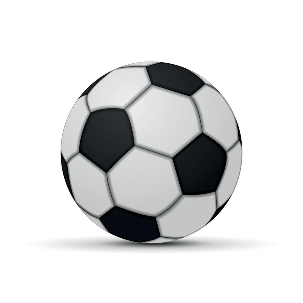 Realistic Soccer ball isolated . Vector illustration