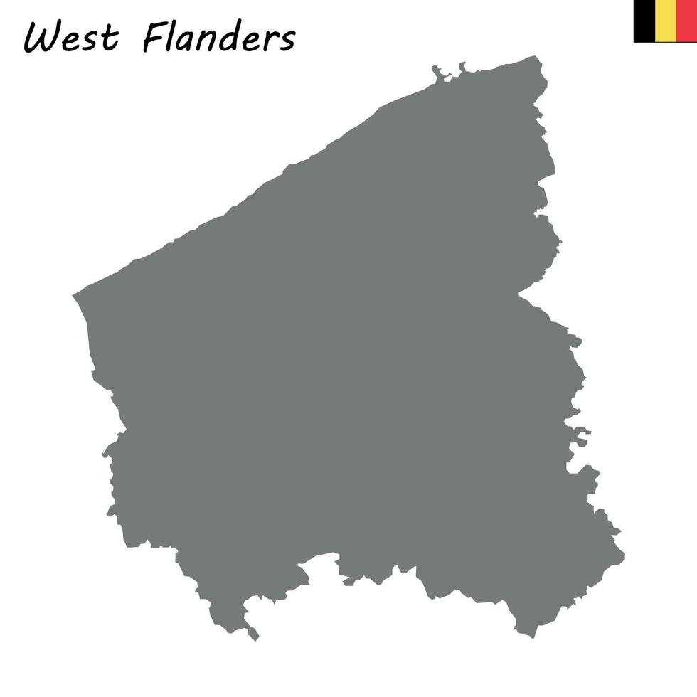 map province of Belgium vector