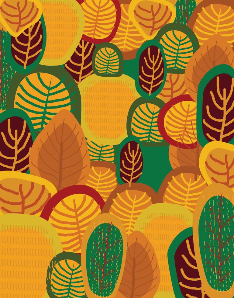 A bunch of flower gardens in beautiful autumn vector