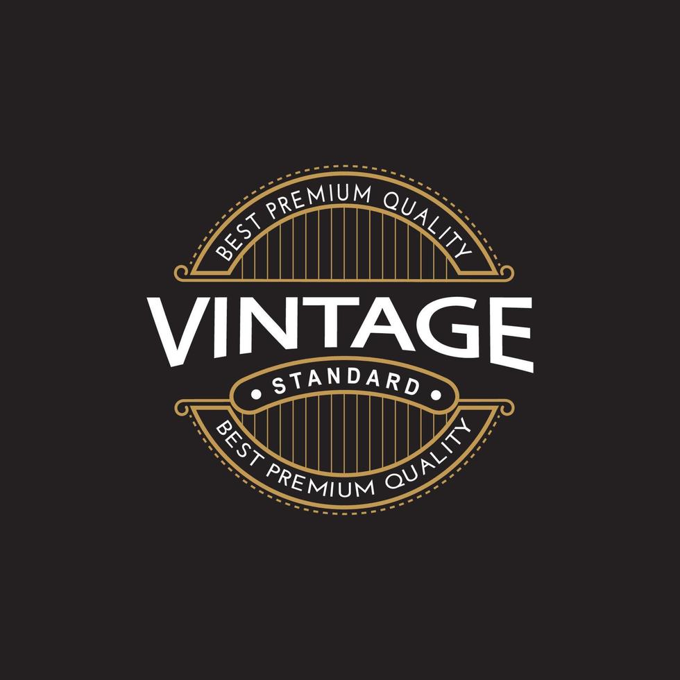 Elegant Vintage Retro Badge Label Emblem Logo design inspiration. vector