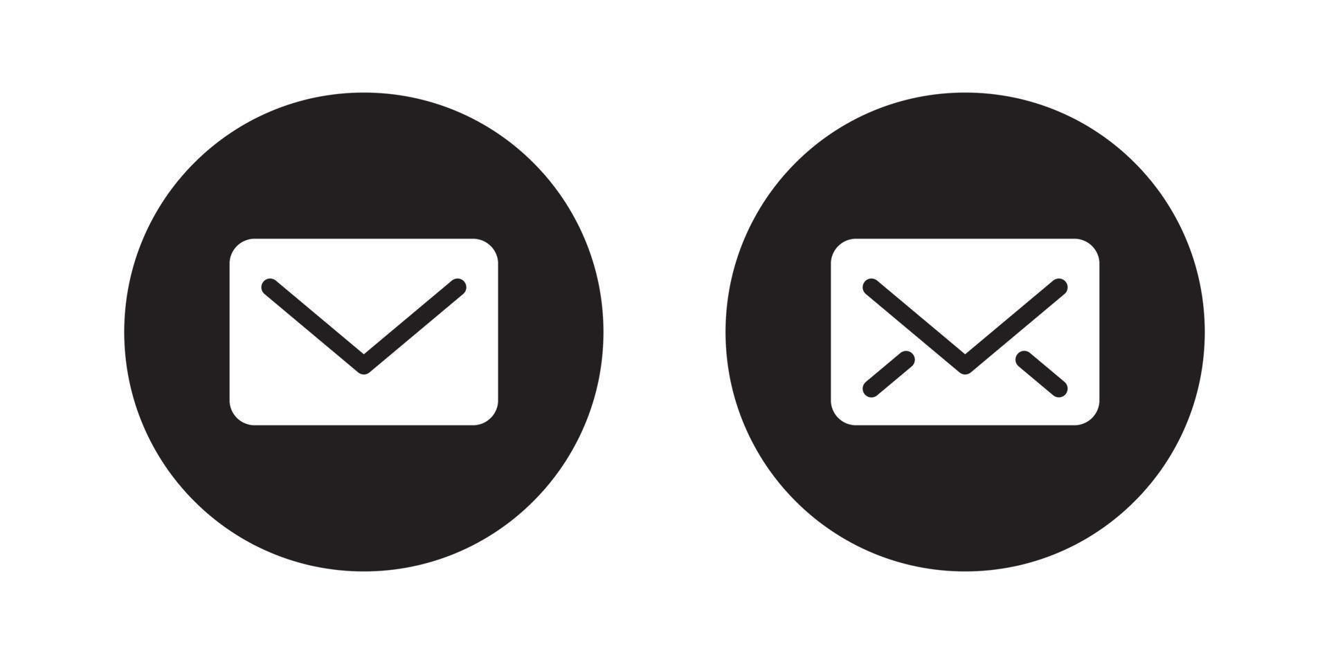 mensajes, vector de icono de sobre en estilo clipart. símbolo de signo de mensaje