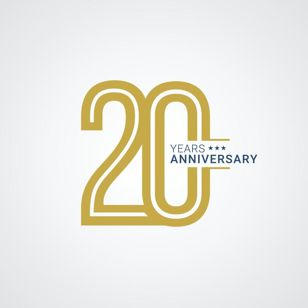 20 years anniversary badge vector illustration