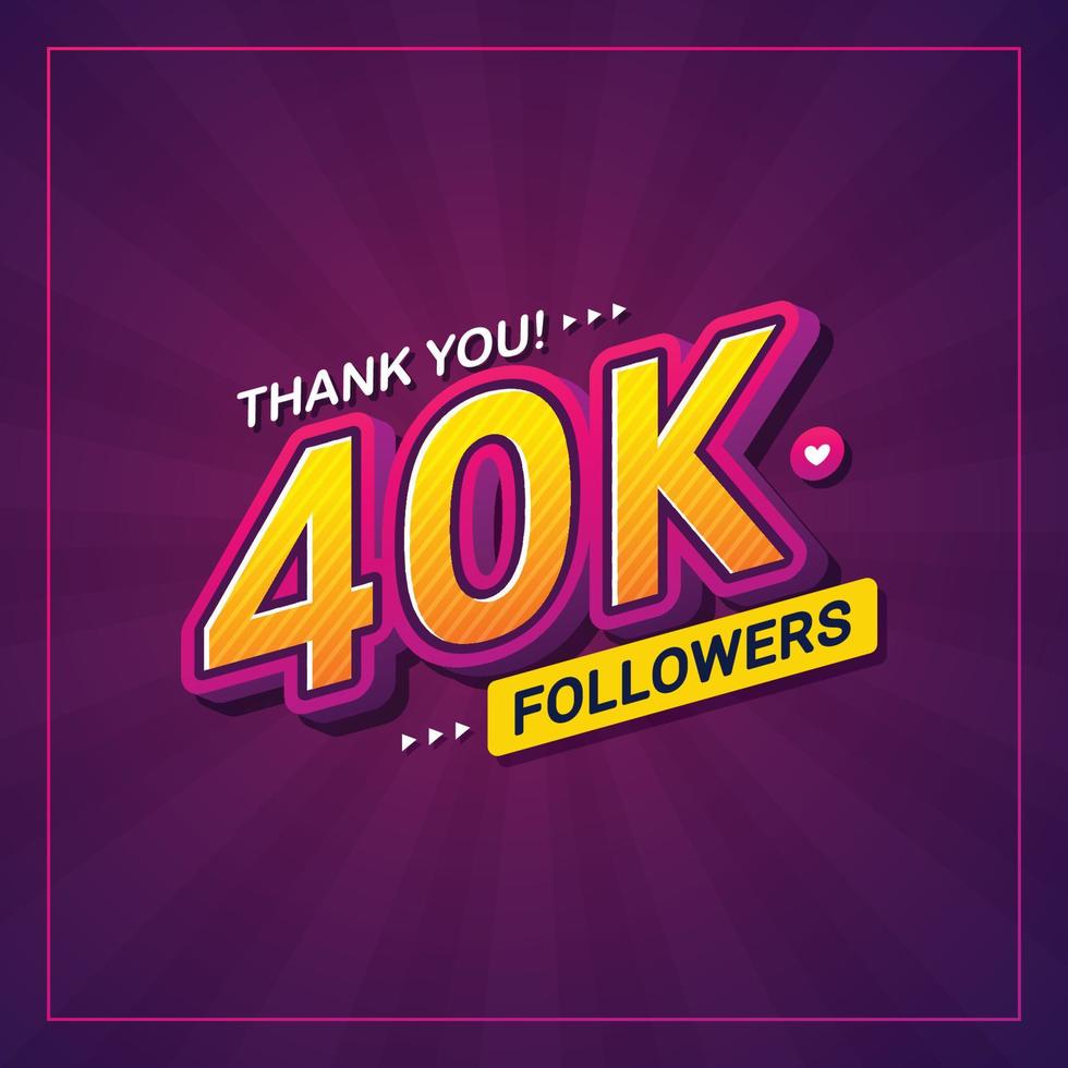 Thank you followers congratulation banner and card vector