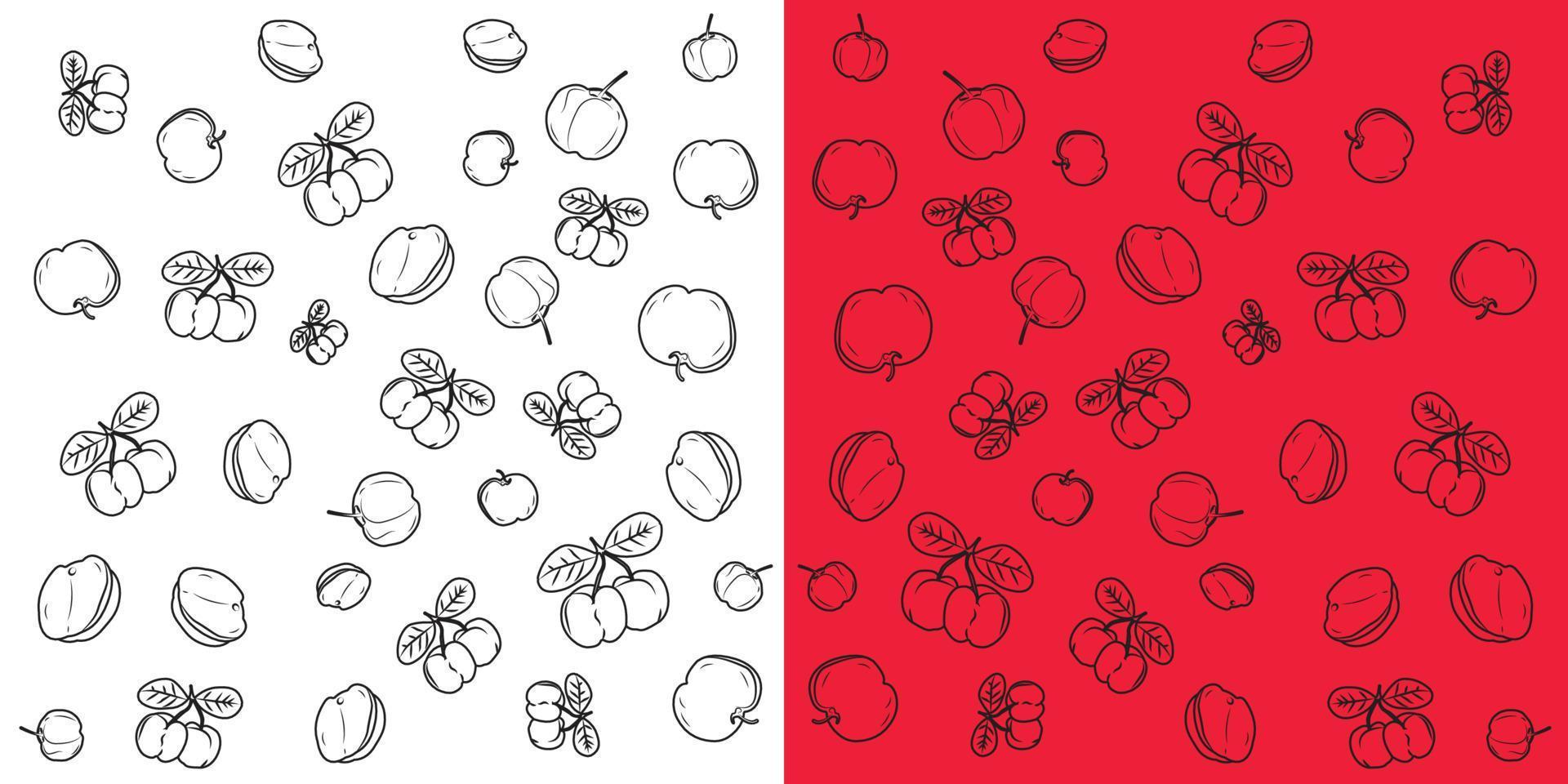 Acerola Illustration line art illustration. Acerola outline vector