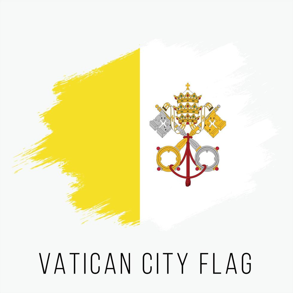 Grunge Vatican City Vector Flag