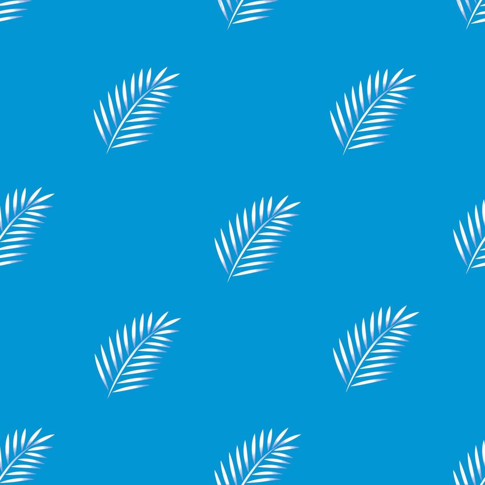 seamless background with tropical palm leaves on pastel blue background. Simple nature background. Seamless pattern with hand drawn plants. Fashion design textile. tropical pattern. nature wallpaper vector