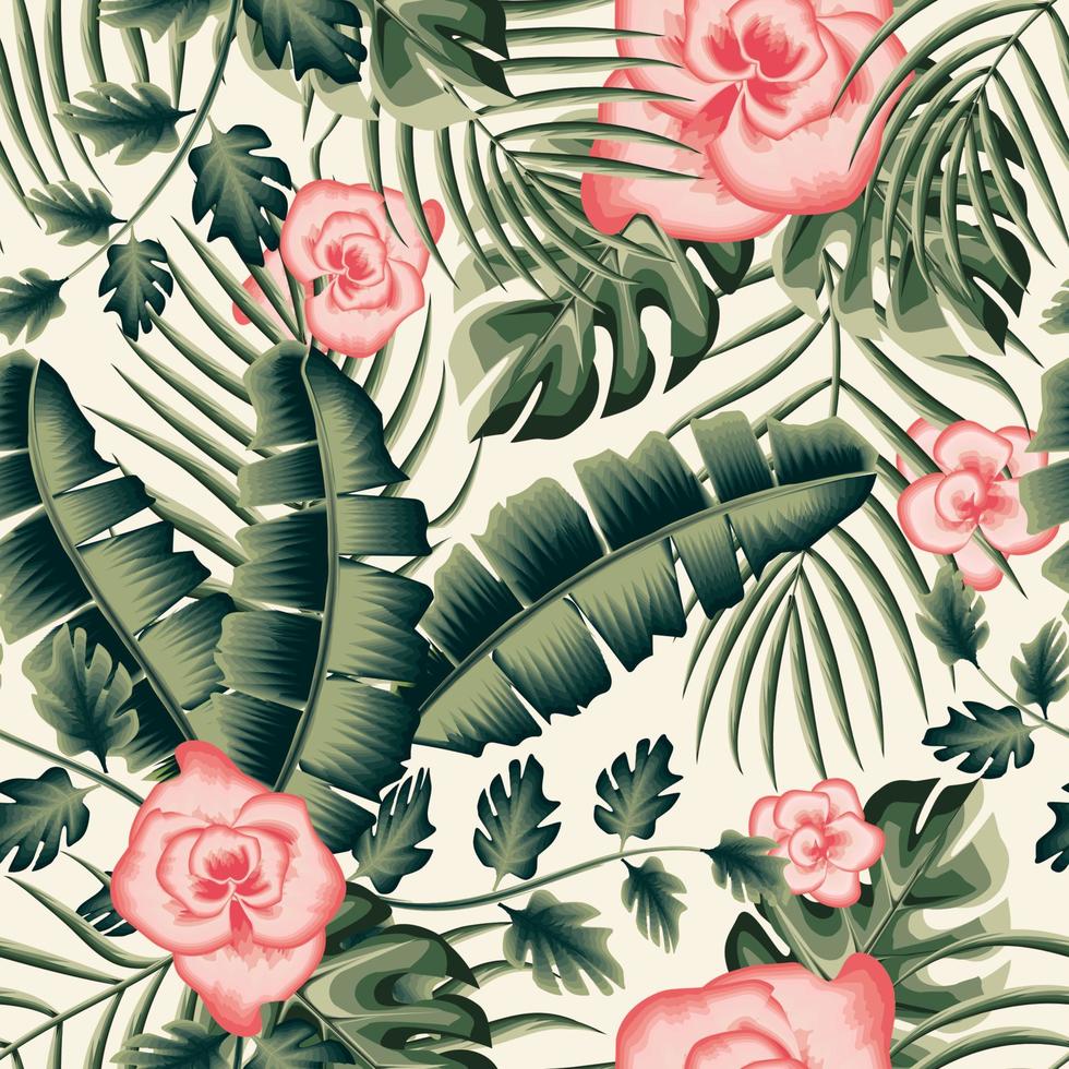 colorful Flower illustration pattern seamless fabric texture print