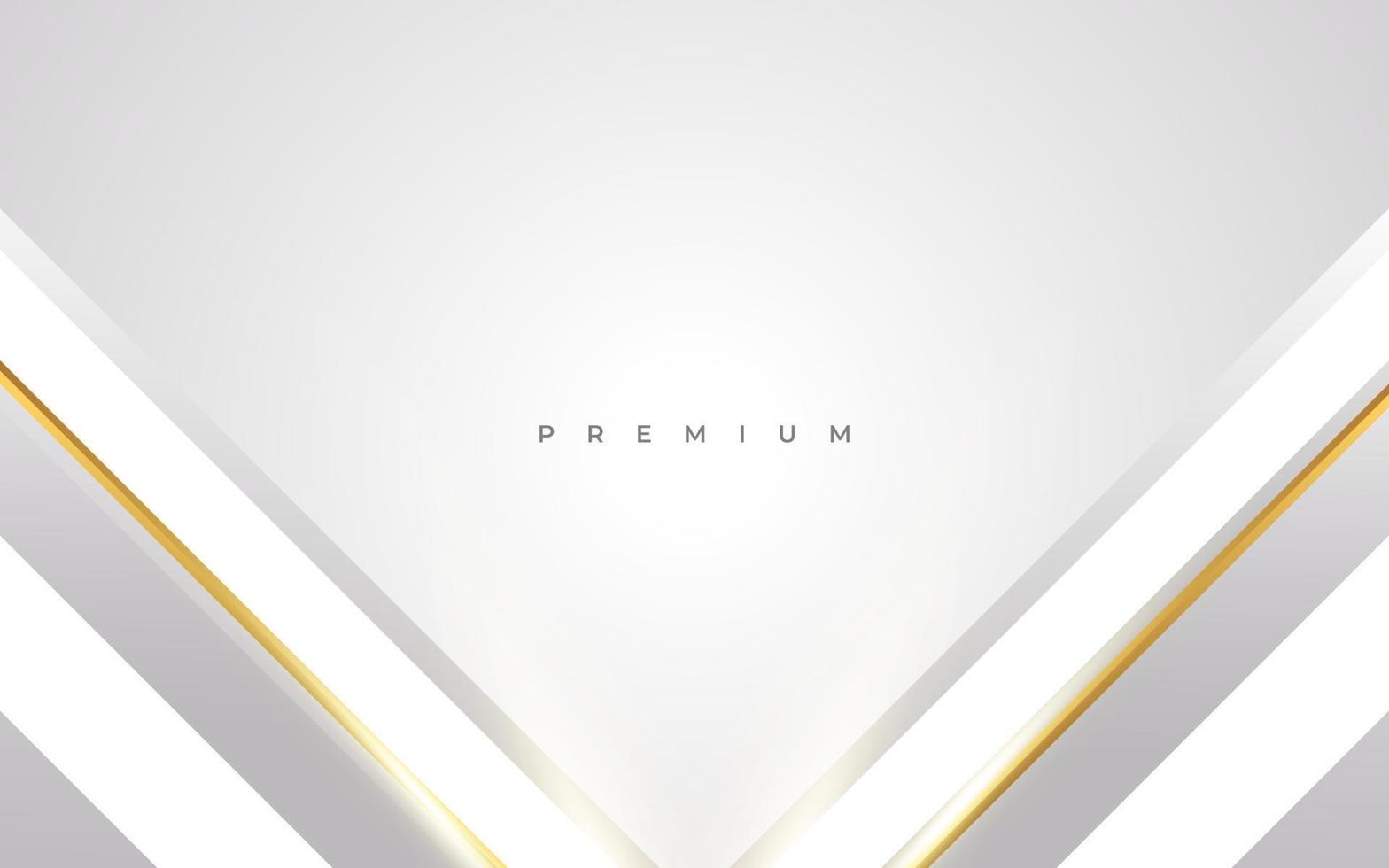 Luxury White and Gold Background with Golden Lines and Paper Cut Style. Premium Gray and Gold Background for Award, Nomination, Ceremony, Formal Invitation or Certificate Design vector