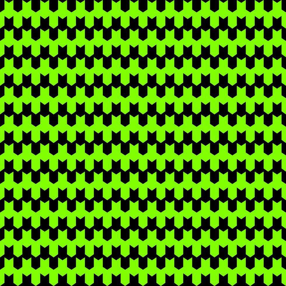 Hounds tooth black and green pattern. Goose foot. Seamless pattern. vector