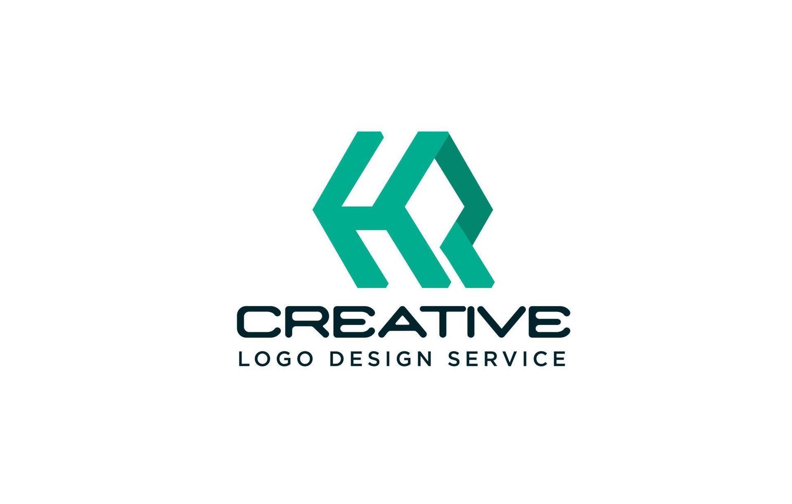 Monogram logo - Letter HR Logo or Letter HQ logo vector