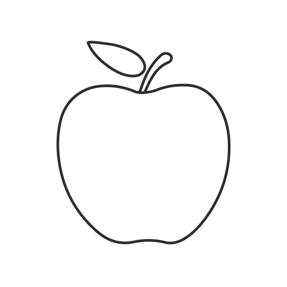 diseño de icono de línea de manzana aislado. para tu diseño vector