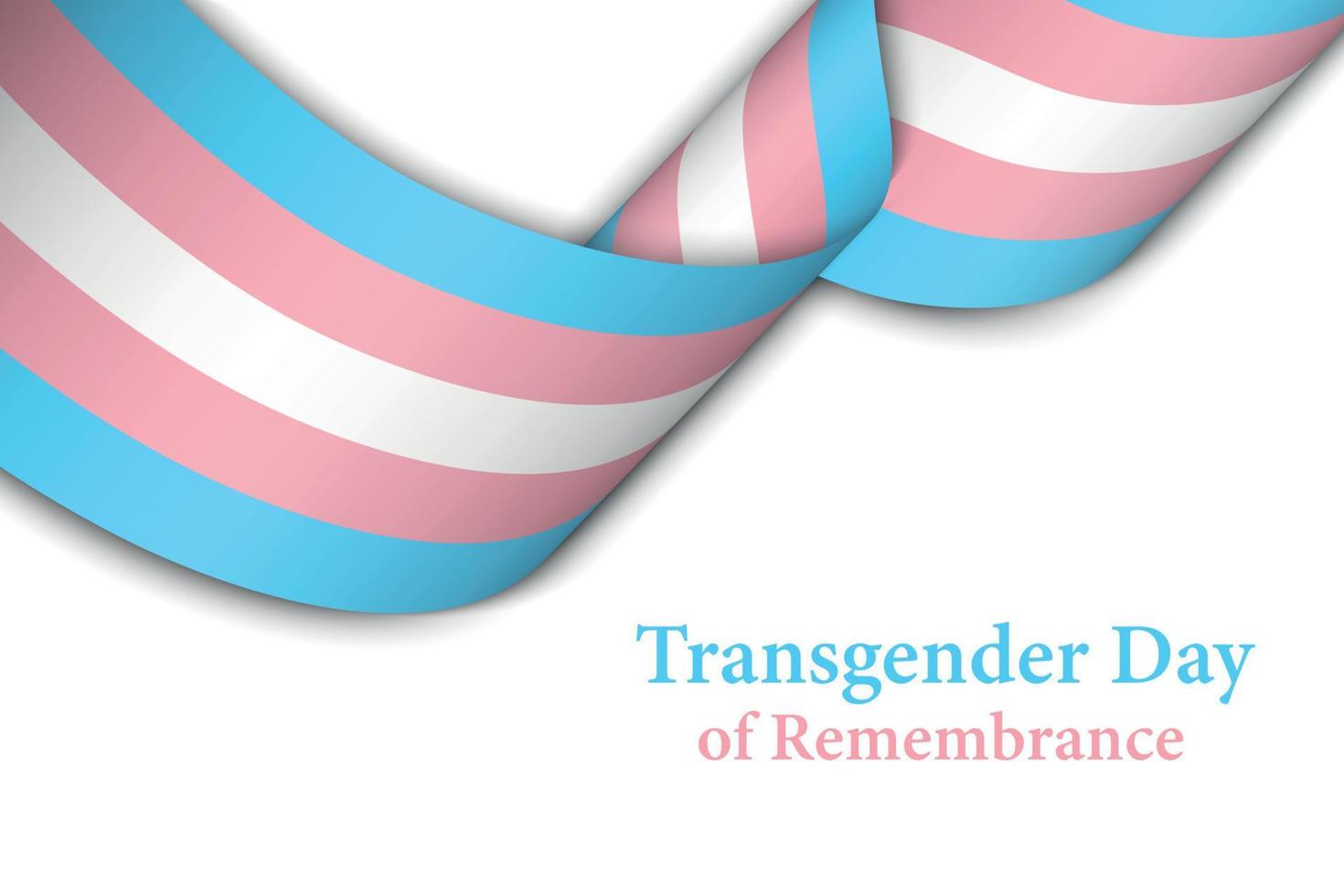 Waving ribbon or banner with Transgender pride flag vector