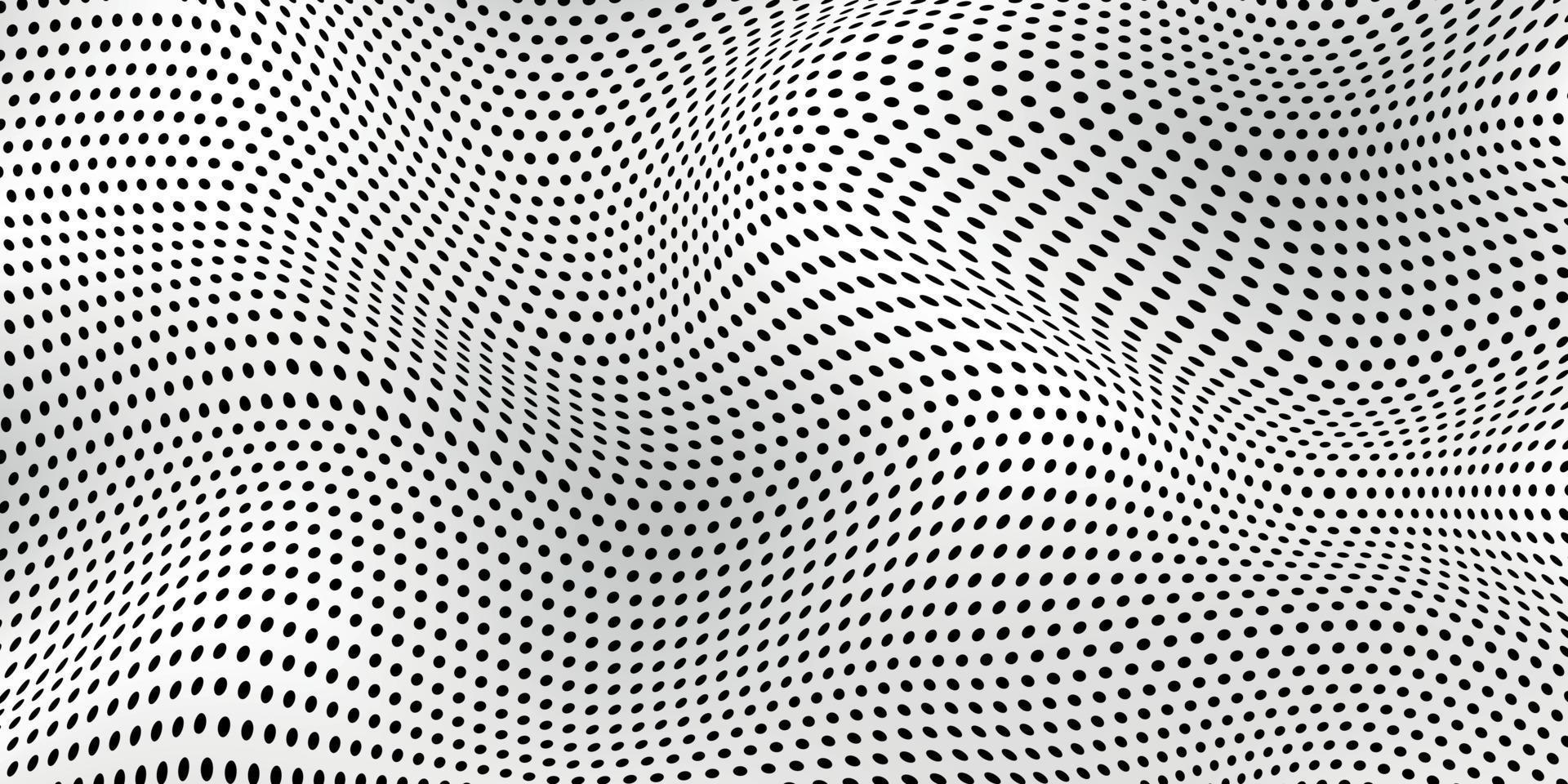 Abstract wave dot halftone pattern, Grid paper background vector