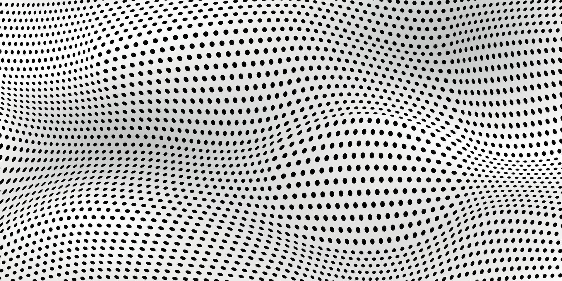 Abstract wave dot halftone pattern, Grid paper background vector