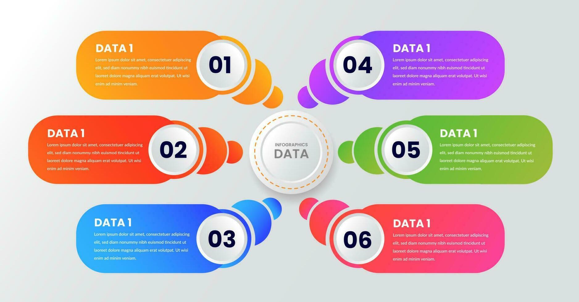 vector de elementos de diseño infográfico de negocios coloridos