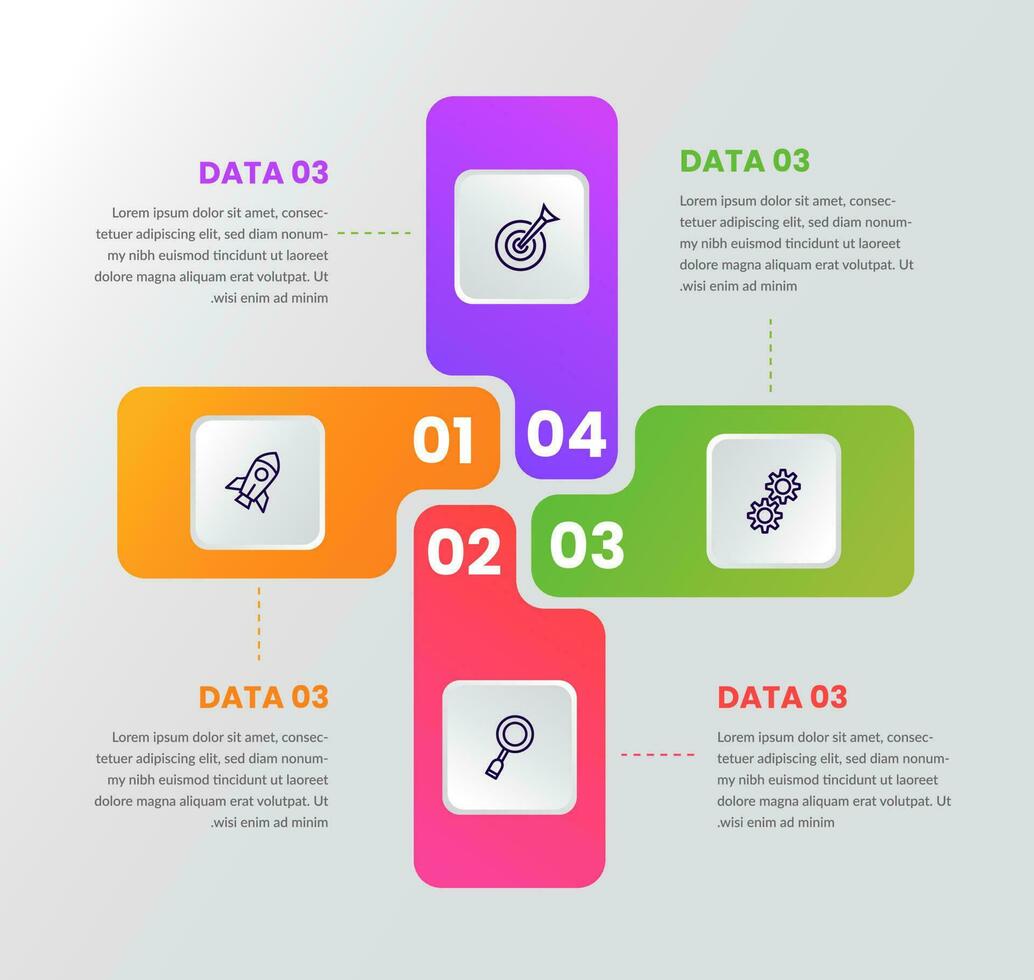 Colorful business infographic design elements vector