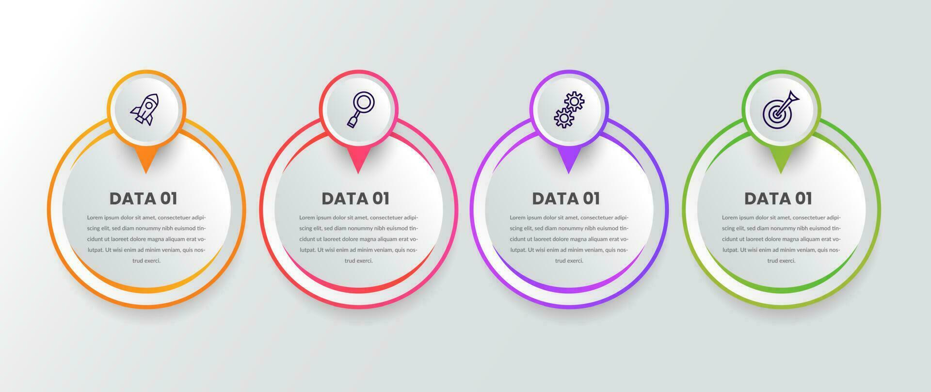 vector de elementos de diseño infográfico de negocios coloridos