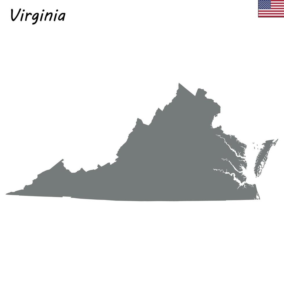 High Quality map state of United States vector