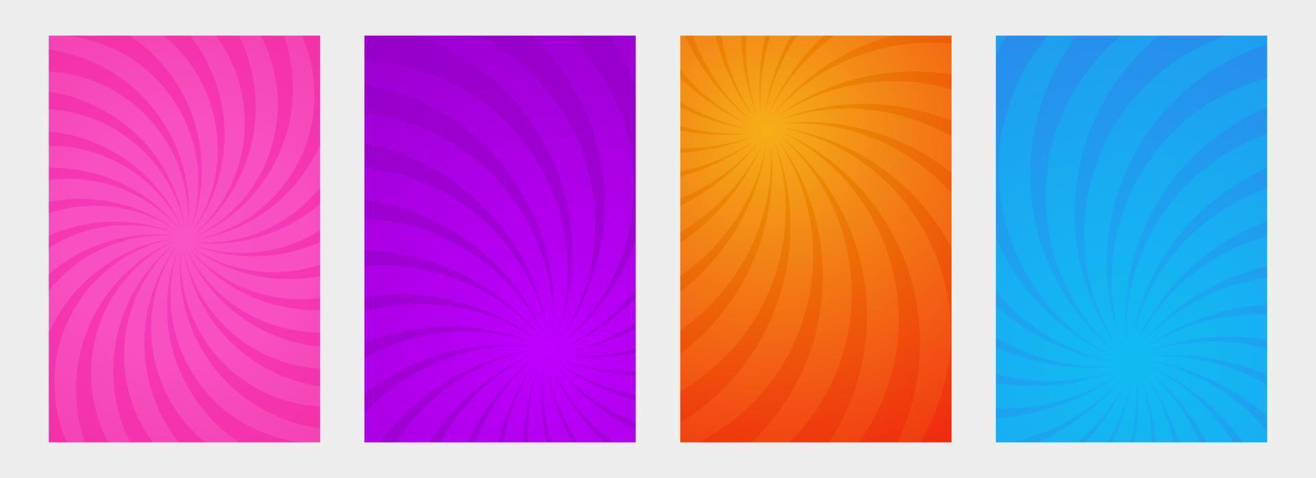 Simple abstract sun rays background Sun Sunburst Pattern. Vector illustration pink purple orange blue