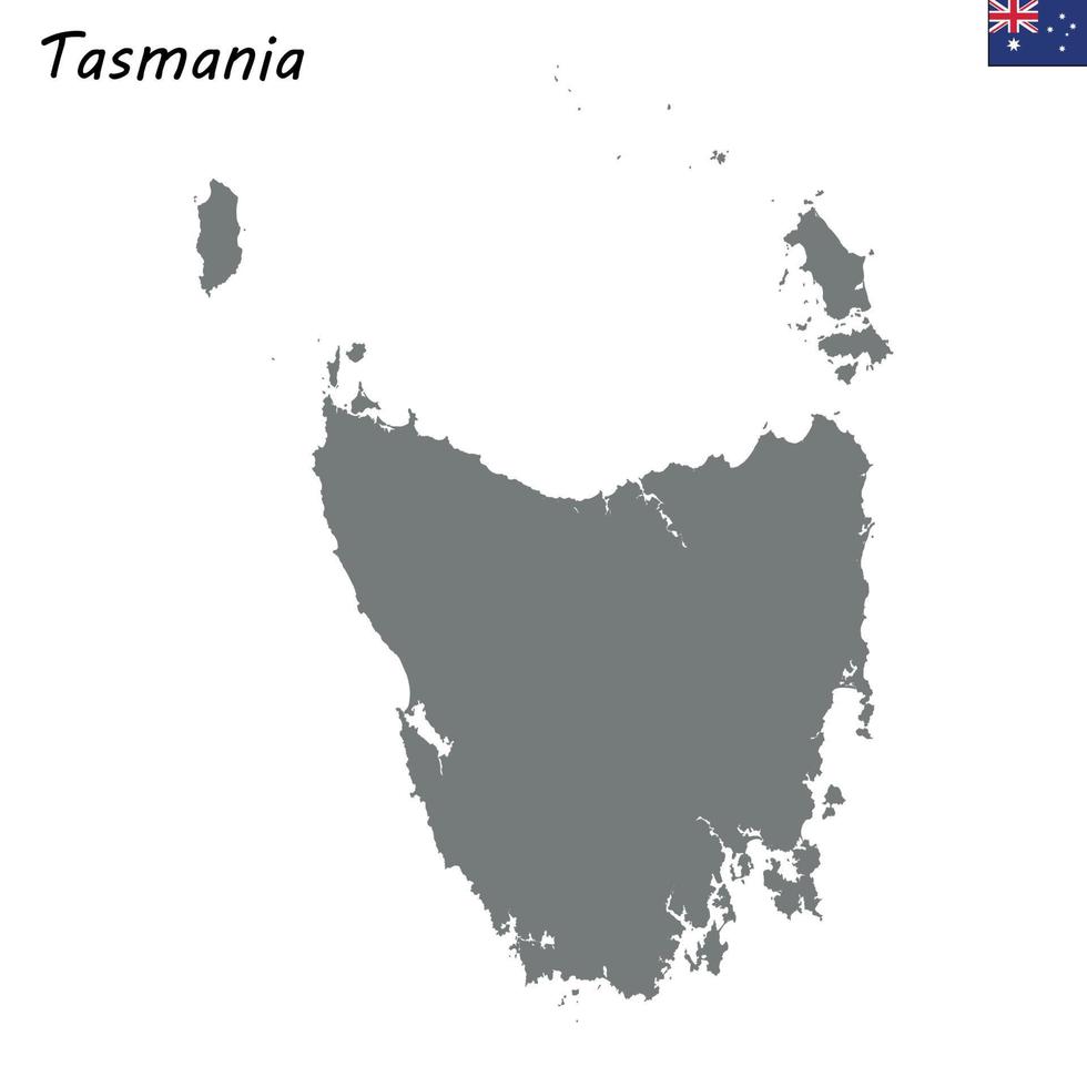 map of Tasmania is a state of Australia vector