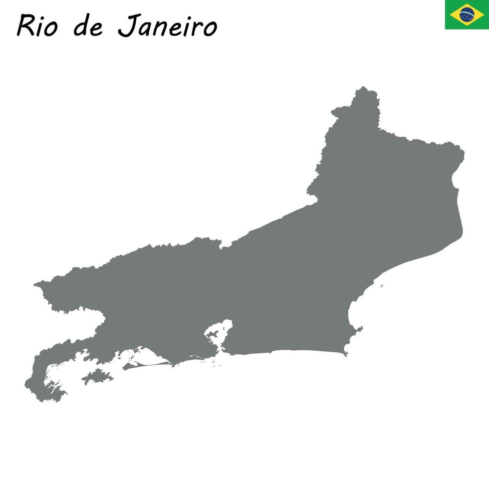 High Quality map of state Brazil vector