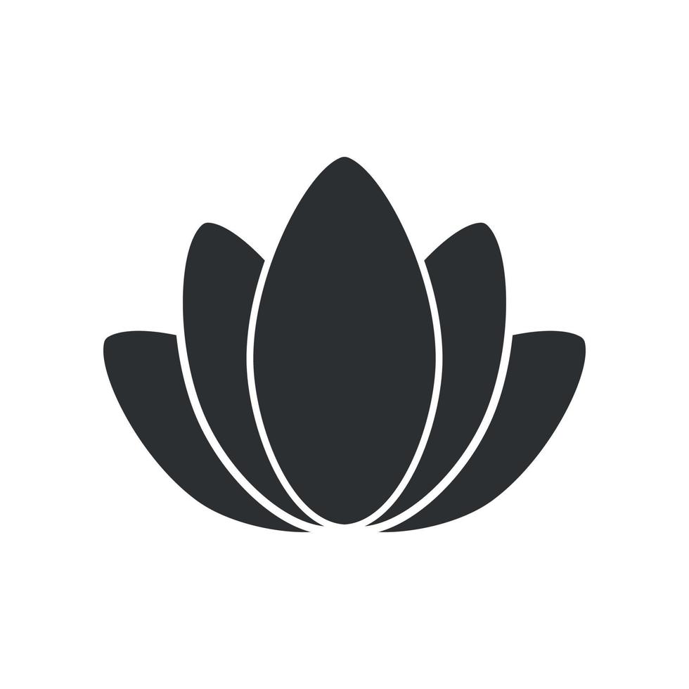 Lotus line style icon, lotos vector logo