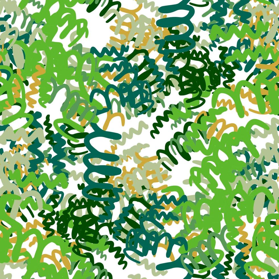 Fantasy messy freehand doodle geometric shapes seamless pattern.  Infinity ditsy scribble abstract card, layout. Creative background. Textile, fabric, wrapping paper. vector