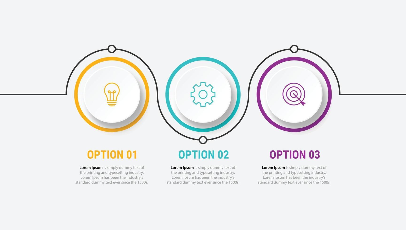 Infographic design template. Creative concept with 3 steps vector