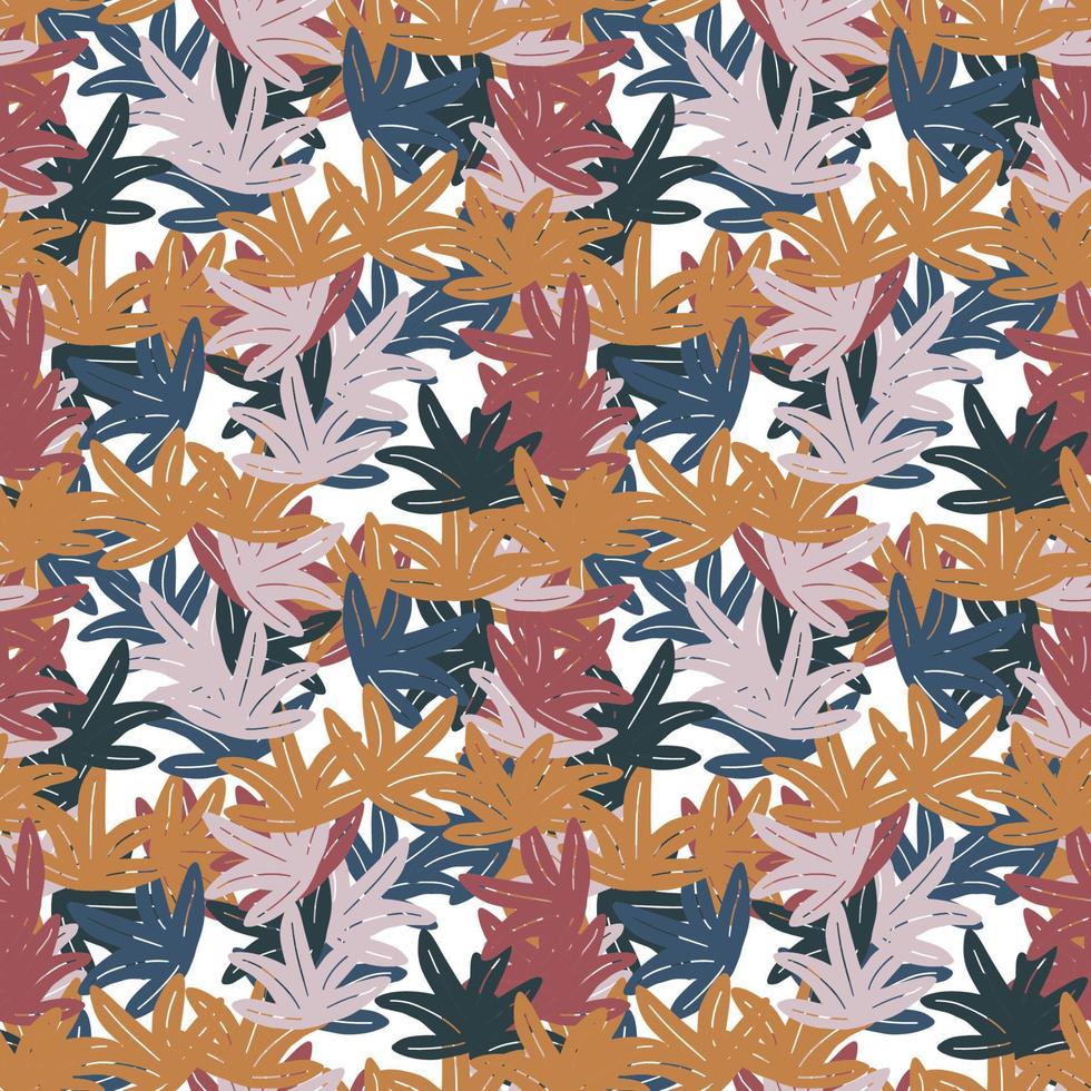 Fantasy messy freehand doodle geometric shapes seamless pattern.  Infinity ditsy scribble abstract card, layout. Creative background. Textile, fabric, wrapping paper. vector