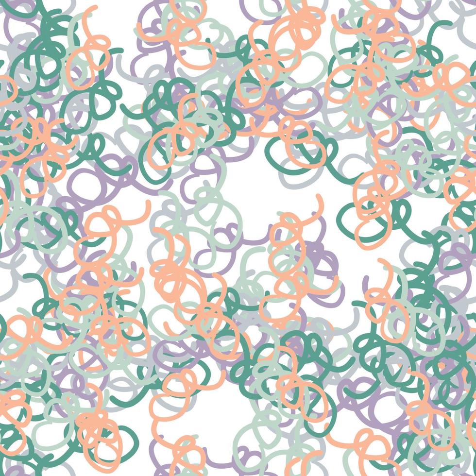 Fantasy messy freehand doodle geometric shapes seamless pattern.  Infinity ditsy scribble abstract card, layout. vector