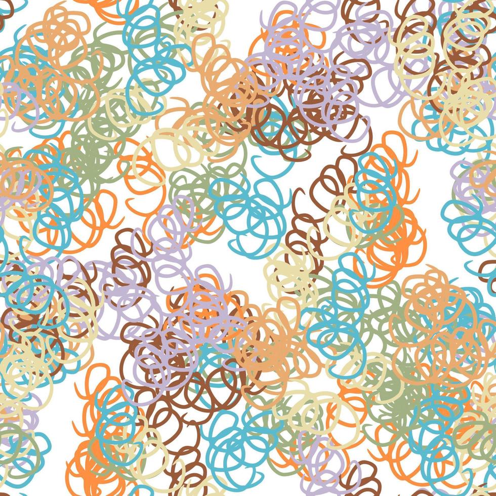 Fantasy messy freehand doodle geometric shapes seamless pattern.  Infinity ditsy scribble abstract card, layout. vector