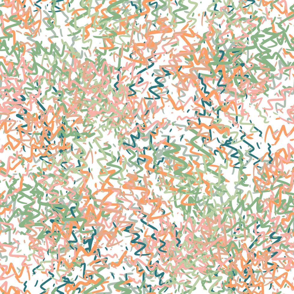 Fantasy messy freehand doodle geometric shapes seamless pattern.  Infinity ditsy scribble abstract card, layout. vector