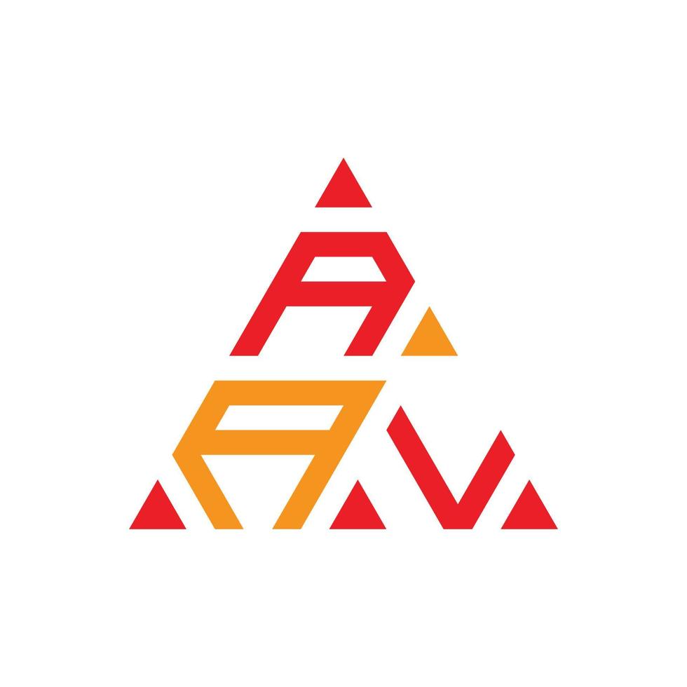 triángulo aav, diseño de logotipo de letra, monograma de diseño de logotipo de triángulo aav, logotipo de vector de triángulo aav, aav con forma de triángulo, plantilla aav con color a juego,