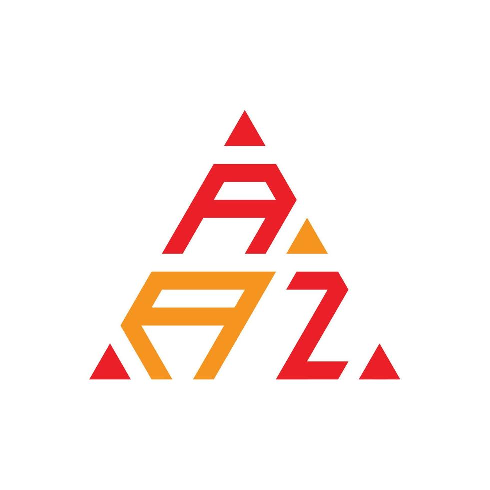 logotipo de vector de triángulo aaz, aaz con forma de triángulo, plantilla de aaz con color coincidente, logotipo triangular de aaz simple, elegante, logotipo de lujo de aaz, vector aaz pro,