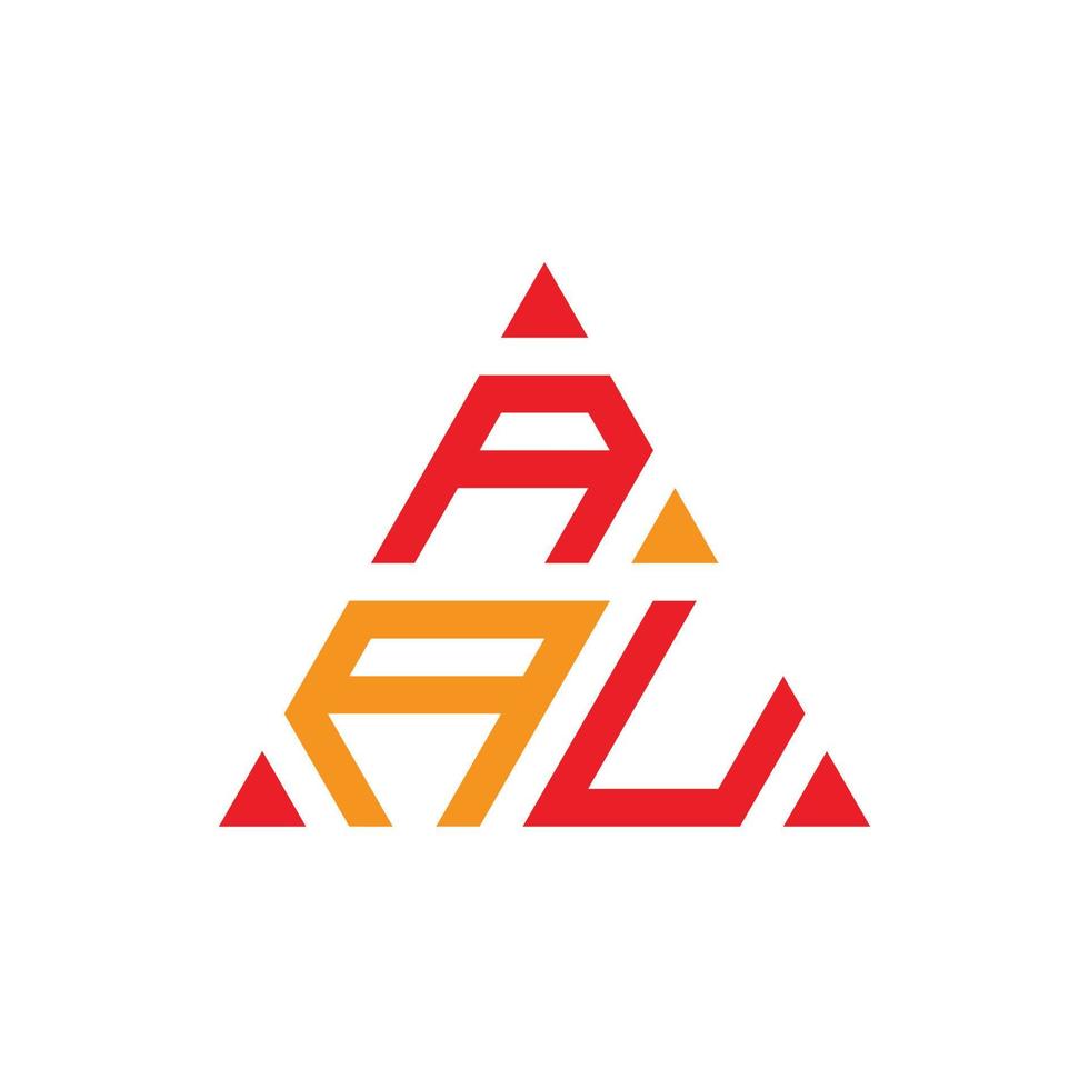 triángulo aau, diseño de logotipo de letra, monograma de diseño de logotipo de triángulo aau, logotipo de vector de triángulo aau, aau con forma de triángulo, plantilla de aau con color a juego, logotipo triangular aau simple, elegante,