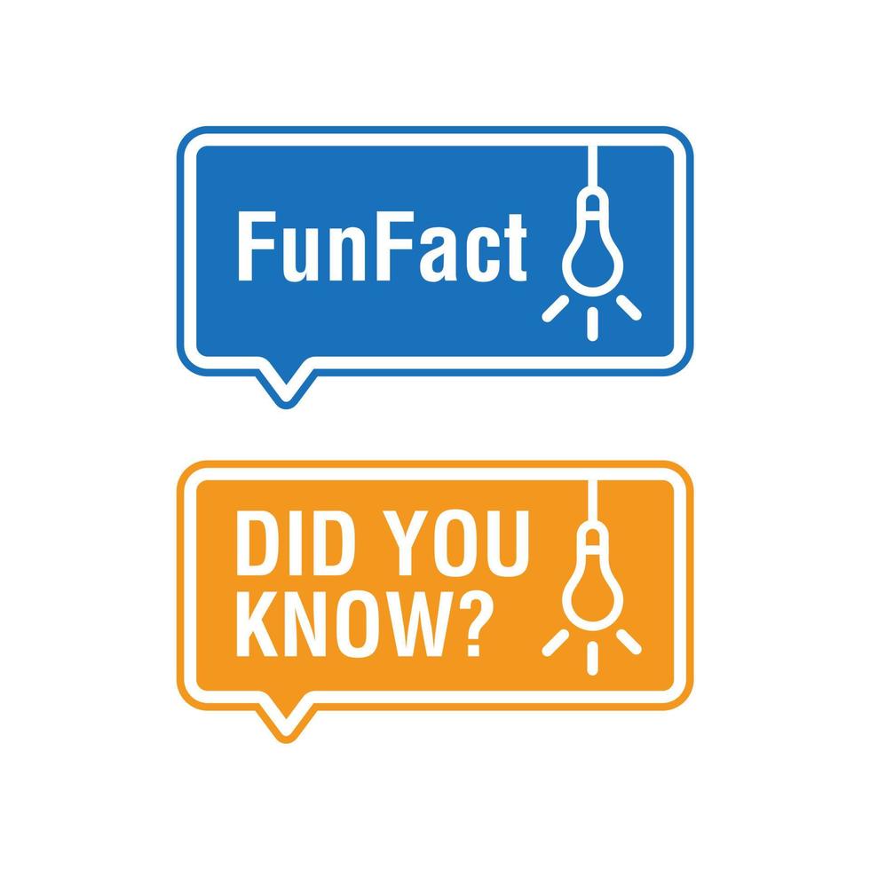 fun fact vector sticker. fun fact with lamp icon blank template fyi vector, did you know vector template post with idea bulb light icon for social media background