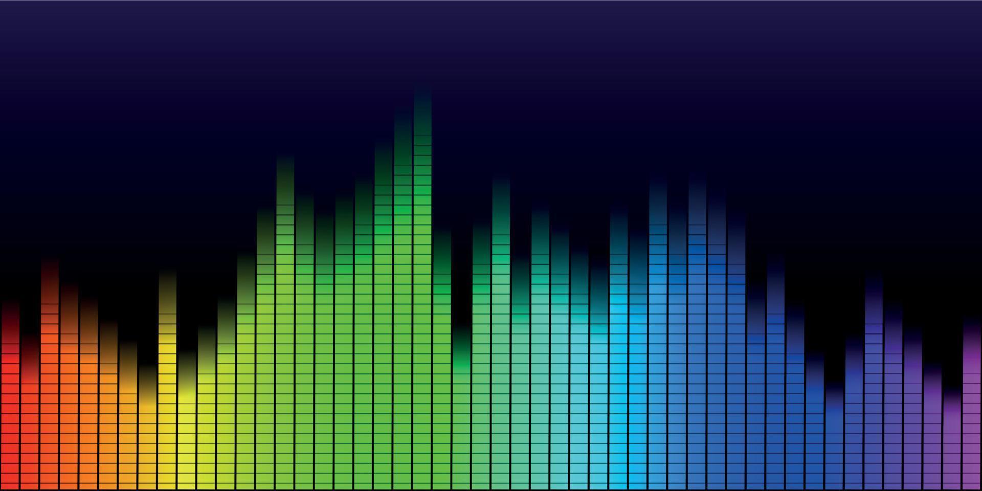 onda de sonido multicolor del fondo del ecualizador vector