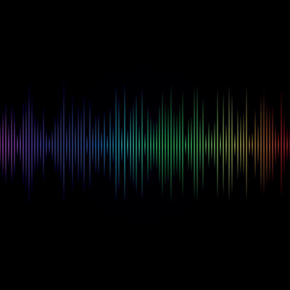 multicolor sound wave from equalizer background vector